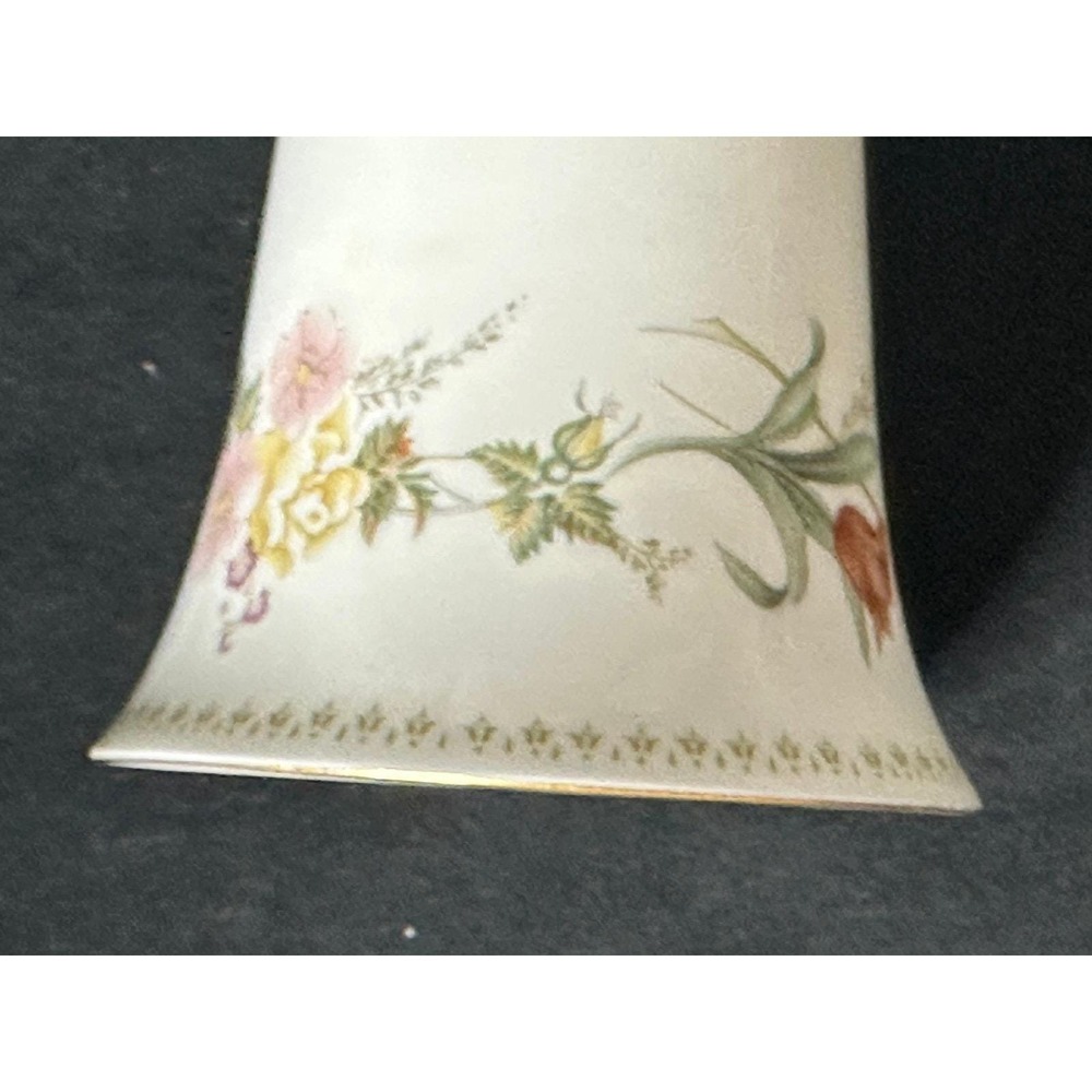 VTG Westwood Mirabelle Trumpet Floral Vase Decorative Pedestal Cottagecore 7" H - Picture 9 of 10